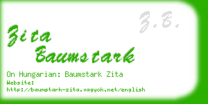 zita baumstark business card